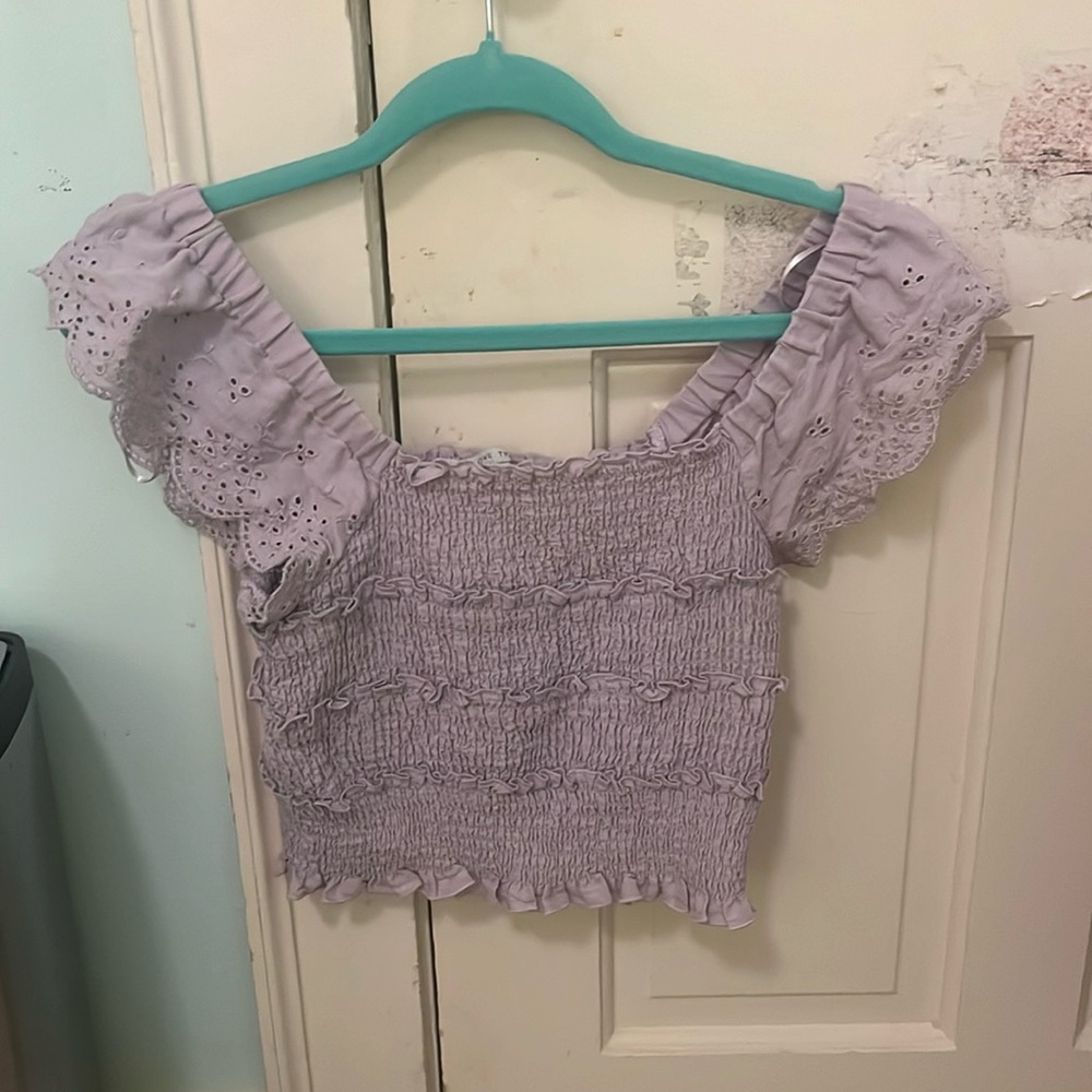Smocked/eyelet top